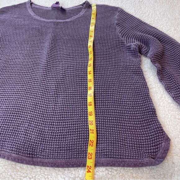 Focus Casual Lifestyle Collection Purple Waffle Top Size Medium - Picture 3 of 5